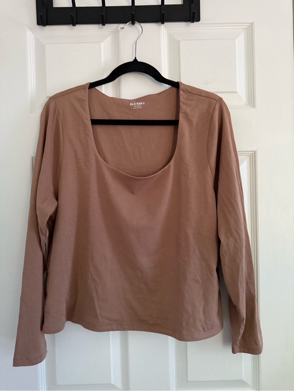 Old Navy Long Sleeve Scoop Neck Top - Taupe - NWT - XXL Petite